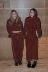 BASERANGE Track Pants FOSP-RIB-AU23 Burnt Red